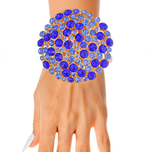 Blue Stone Dome Cluster Cuff