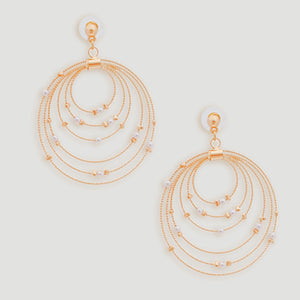 Gold Delicate Multi Ring Loop Earring: A Symphony of Elegance